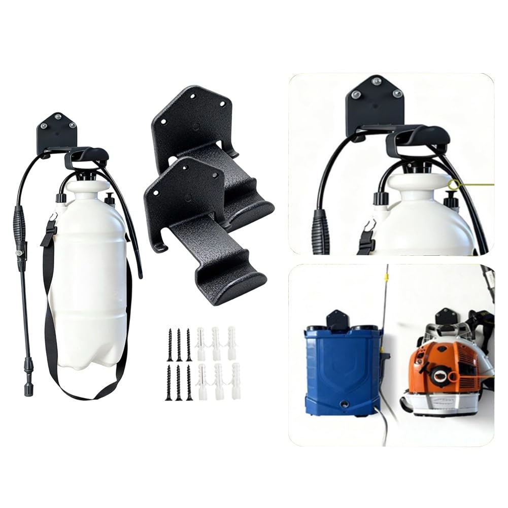 Wandmontierter Sprühhalter, Rucksack-Gebläsegestell für Gartenaufbewahrung, robuster Metallständer für Schuppen, Garage, Organisation
