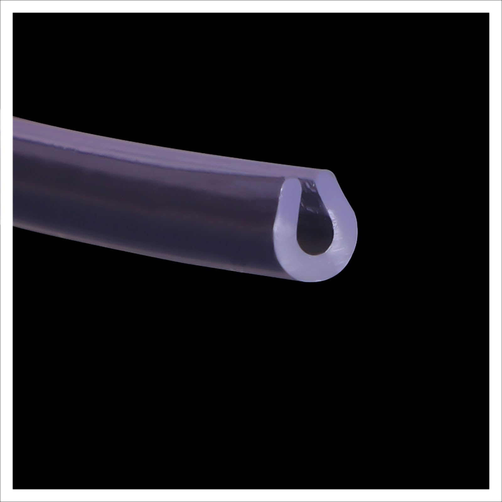 Kantenschutzprofil, Kunststoff-U-Profil, 2 m (6,56 Fuß) transparente Kantendichtung aus Gummi, geeignet for Küchentische, Höhe x Breite(5mm x 3mm)