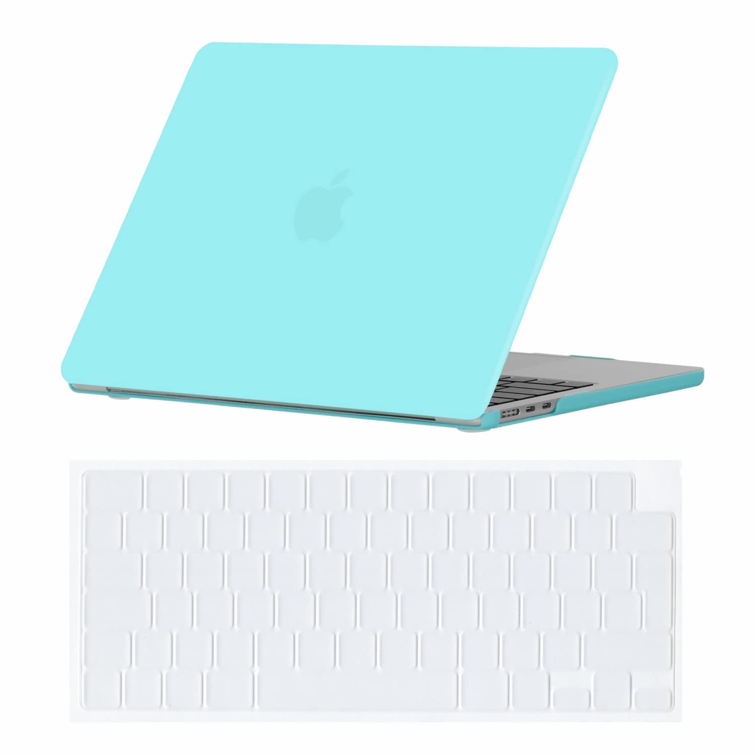 Se7enline Compatible with M2/M3/M4 MacBook Air Case 2022-2025 13 inch M2/M3/M4 Chip for 13.6 inch Model A2681/A3113/A3240 Matte Finish Laptop Hard Shell Case with Keyboard Cover Skin,Turquoise Blue