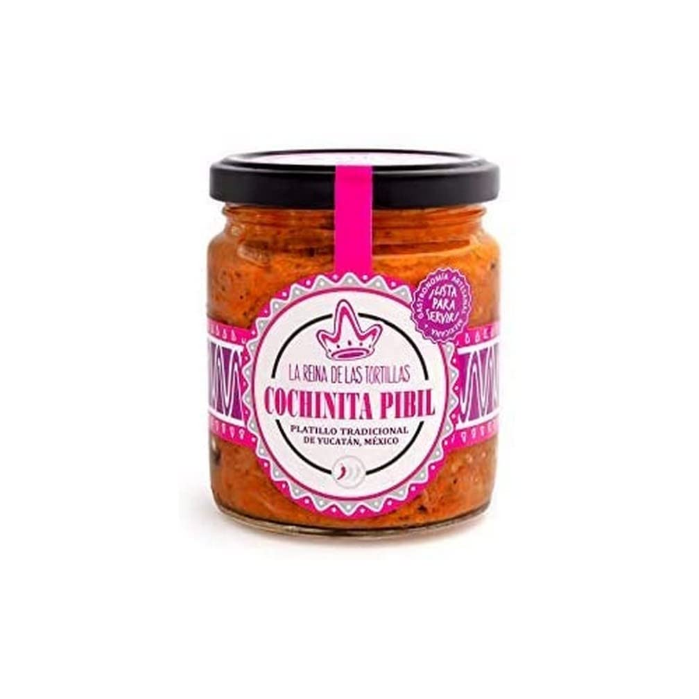 La Reina de las Tortillas - Líder europeo en gastronomía artesanal mexicana - Cochinita pibil. Plato tradicional de la península de Yucatán listo para calentar y servir. 250g. 6 raciones aprox