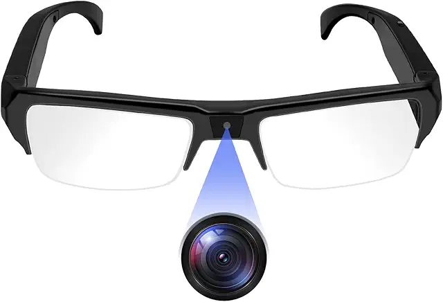 Lunettes Caméra Espion 1080P HD - Mini Caméra Cachée Portable