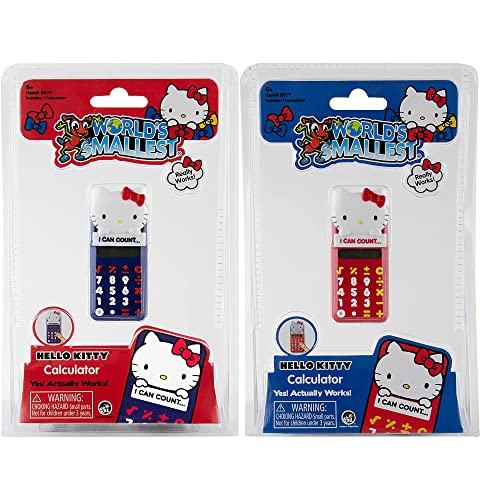 3981ハローキティ電卓＆ゲーム機セット Amazon.co.jp: 世界最小のハローキティ電卓バンドルブルーとレッドの2
