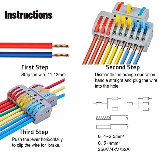 Image of XELYTON Wire Clip Connector, Universal Connection Terminals, Circuit Inline Splices Electric Connectors, Quick Connect & Freely Assemble Electrical Splicing Kit for Compact (3 In 9 Out, 20)