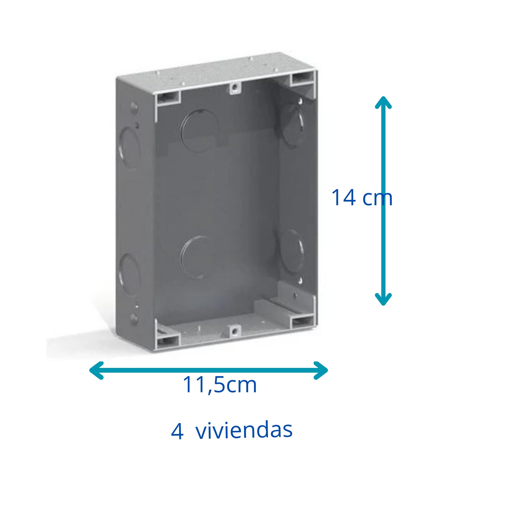 Portero Automático con Sistema de analogico 4+n, para comunidades Completo :Placa Calle,telefonillos Caja de empotrar y Fuente de alimentacion. gran calidad de fabricacion (4D viviendas)
