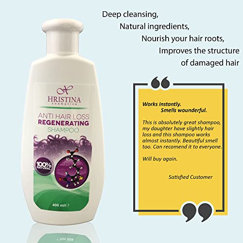 Anti Hair Loss Shampoo | 100% Natural Hair Care | Hair Growth Shampoo, Reducing Hair Loss And Repair Treatment With Argan oil, Jojoba and Avocado oils For Men and Women | 400 ml - Image 4