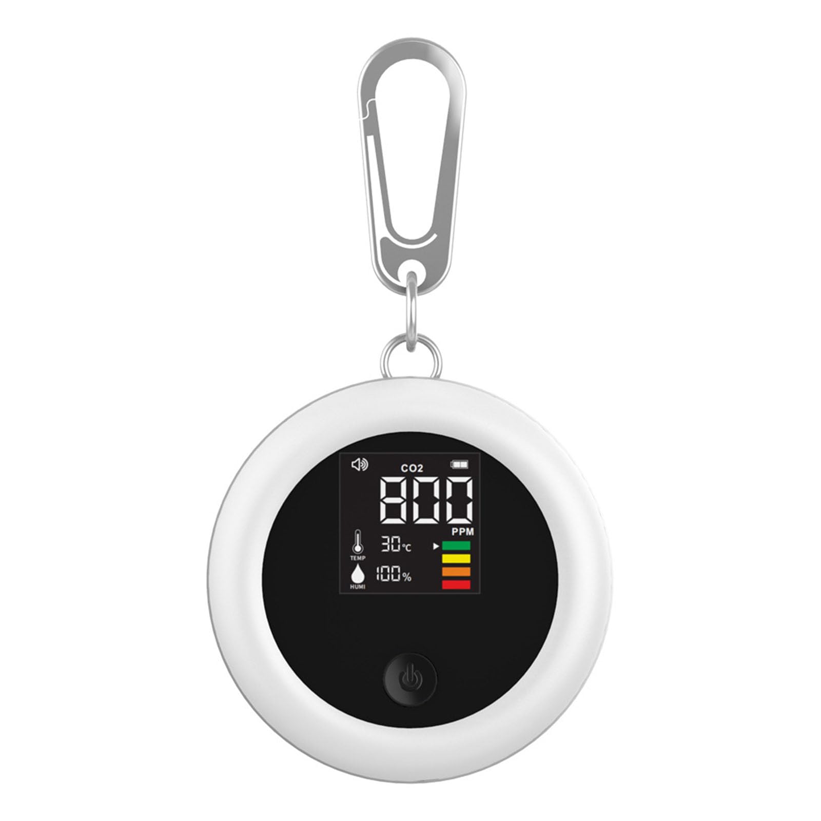 TYYMSMK Carbon Dioxide Detector, Compact and Portable, Visual Alarm, Temperature and Humidity Monitoring, Long-Term Battery Life of 24 Hours