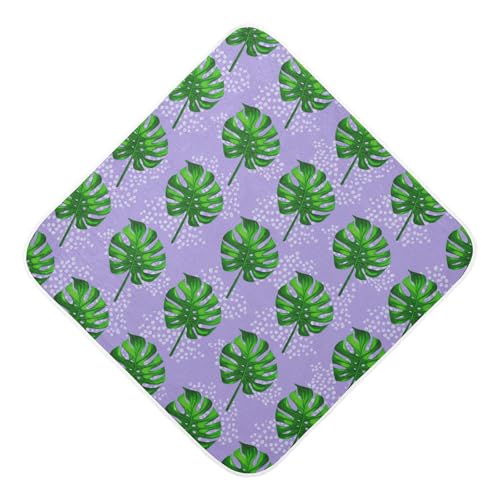 Msyxl Monstera Speckle Hooded Towel - Ultra Soft & Absorbent Muslin Cotton Bath Towel for Babies, Toddlers, Newborn - Boys & Girls Essential 30