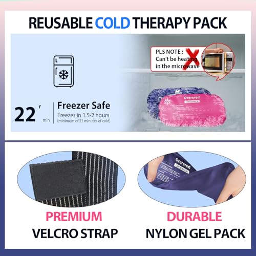 Image of Reusable Cold Ice Packs for Injuries,3-Piece Set | Cold Gel Ice Wrap for Injury Recovery, Alleviate Joint and Muscle Pain (3pcs-Blue)