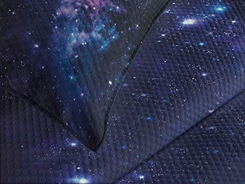 Colcha Ambesonne Space acolchada de microfibra suave lavable a máquina 4