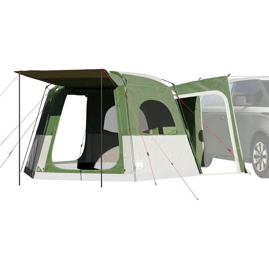 Tenda per auto da campeggio, impermeabile, per 4 persone, verde, pieghevole, con rivestimento in poliuretano e cuciture sigillate, include connettore E e borsa per il trasporto, per campeggio e viaggi