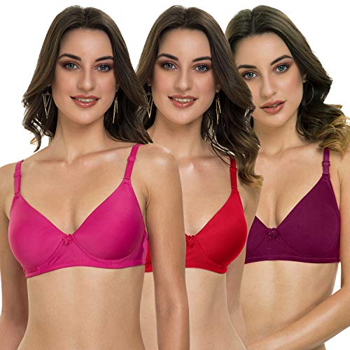 Image of Tweens - Heavily Padded Semi Push-Up Bra - Polyamide Fabric - 3 /4th Coverage, Wireless, Multiway Straps, Seamless - Everyday T-Shirt Bra