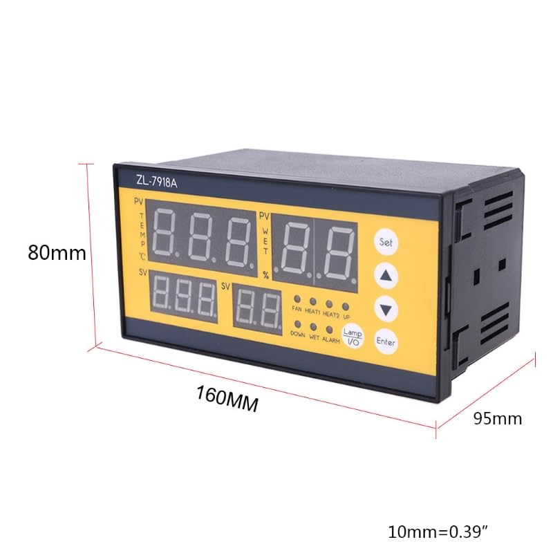 Regulator Temperatury, ZL-7918A Automatyczny kontroler inkubatora LCD Tem Kontrola wilgotności XM 18 Cyfrowy termometr