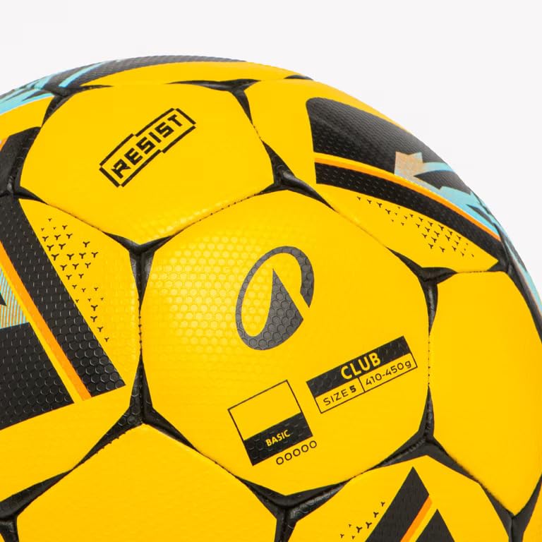 Image of Kipsta Polyurethane Premium Size 5 Approved Basic Football Club Hybrid Professional Match Ball (Yellow)