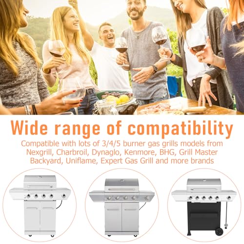 Image of Uniflasy Universal Grease Tray with Catch Pan fits Nexgrill, Charbroil, Dynaglo, Kenmore, BHG, Grill Master, Backyard, Uniflame, Expert Gas Grill, Adjustable Drip Pan for 3 /4 /5 Burner Gas Grill