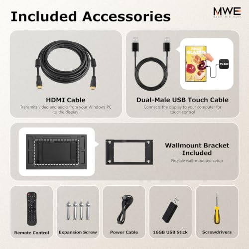32 inch Wall Mount Digital Signage, FHD Touchscreen 32" Monitor Android 14 - image 9