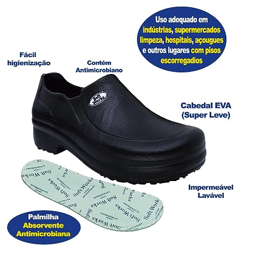 Sapato eva profissional 41 preto BB65P41 Soft Works