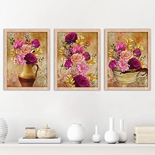 Image of kotart Paintings Modern Art Wall Decor Framed Paintings for Bedroom Living Room - Framed Wall Posters /Paintings with Frame - Paintings for Wall Decoration - Set of 3 - D (Art 7, 10x13 inch)