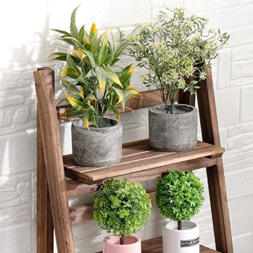 ECOMEX-Ladder-Shelf-Bookcase4-Tier-Leaning-Ladder-BookshelfIndustrial-Bathroom-Shelf-Multifunction-Standing-Organizer-Shelf-for-Living-RoomHome-Office-and-KitchenBrown