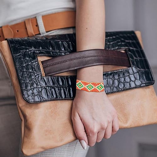 Image of Bracelet Handwoven Beads (1:Sunset Orange)