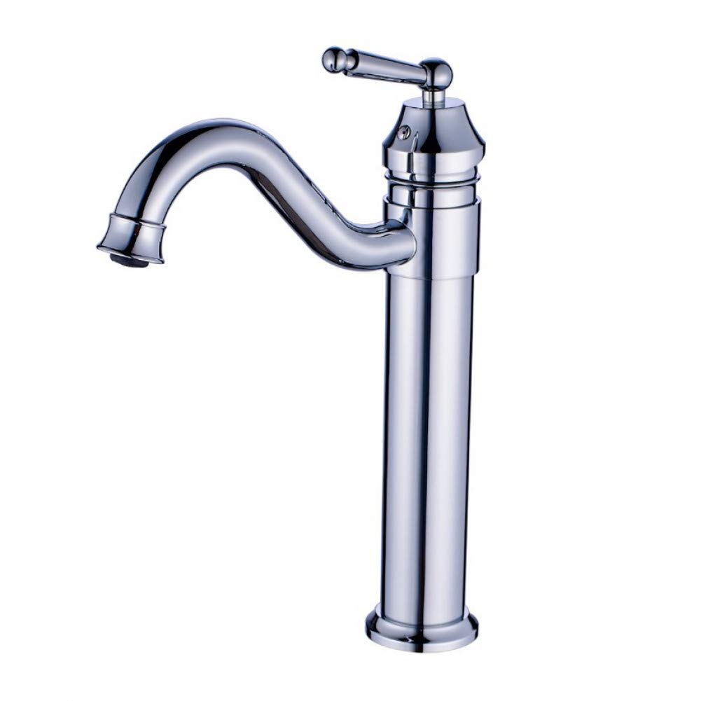 Grifos De Lavabo Cobre Plateado Cromo Lavabo Grifo Codo Salida De Agua Cuenca De Agua Caliente Y Fría Mezclador