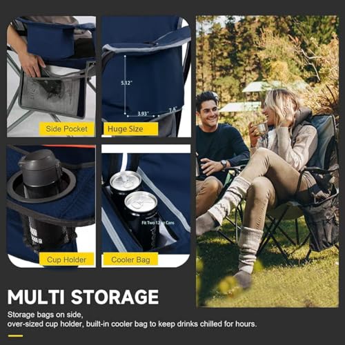 FAIR WIND 2 Pack Oversized Fully Padded Camping Chair with Lumbar Support の商品画像 6