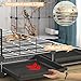 QWPOFISN Bird Cage, Bird Cages for Parakeets Parakeet Cage Easy to Move with Tray, Feeder, Platform for Parrot, Cockatiel, Lovebird, Pigeon(75 * 75 * 120cm)