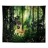 [KMBIGNK] タペストリー 壁掛け 装飾ファミリーショップバスルームパーティション入り口リビングルームベッドルームキッチン大木森のカーテンカーテンホテル装飾写真の背景 デザイン10 渓流柄壁掛けタペストリー 150*130