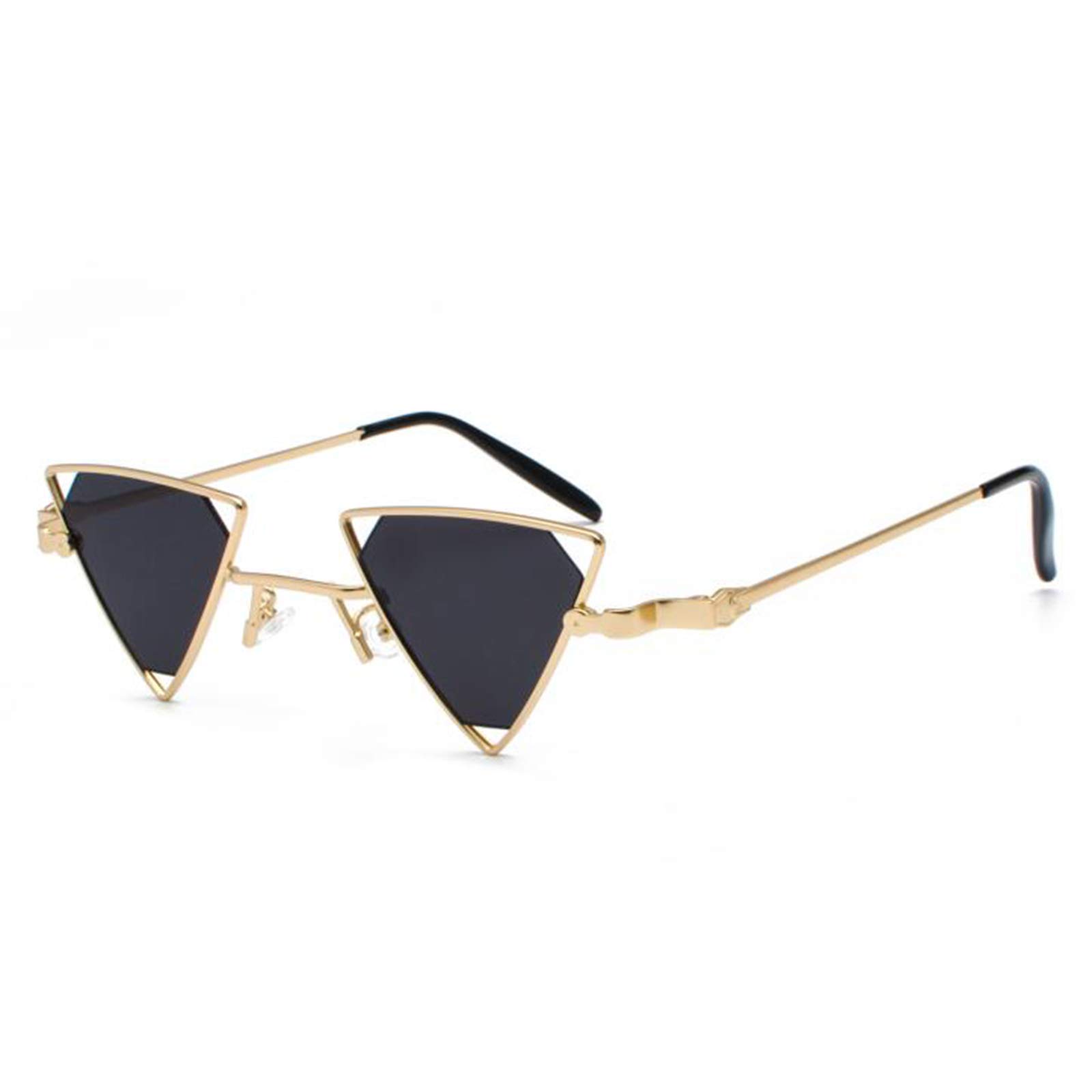 acsefire Retro Hippie Sunglasses Triangle Hollow Non-Polarized Steampunk Sunglasses for Men Women with UV400 Protection
