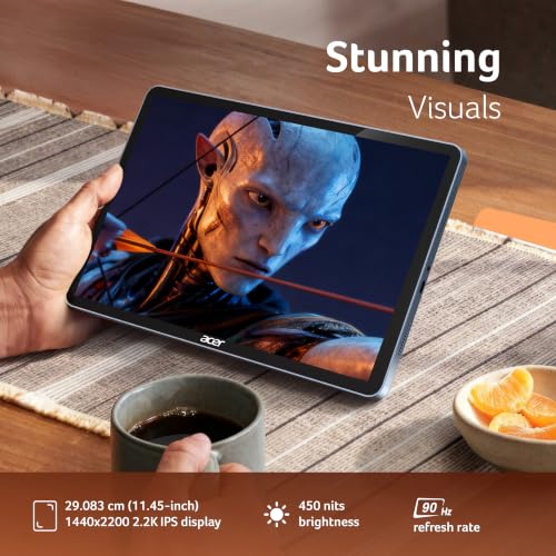 Image of Acer Iconia iM11-12M| 11.45 inch90Hz IPS Display, MediaTek Helios G99-8781, 8GB RAM + 128GB Storage, 16+2MP Rear+8MP,Wi-Fi + LTE Volte, Android 15,BT 5.2, Slim Metal Body,Blue.