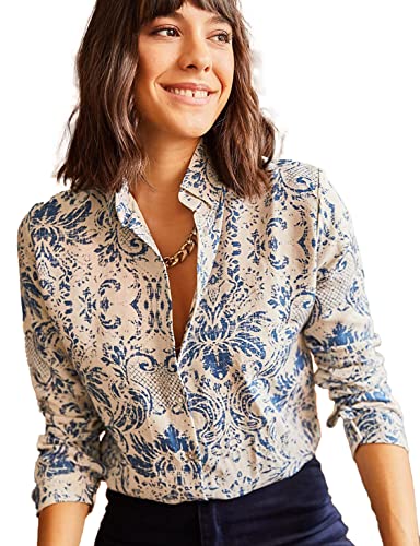 VAVONNE Blouses for Women Dressy Casual, Button Down Shirts, Womens Fashion Trendy Tops