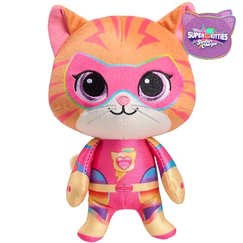 Disney Junior SuperKitties Su-Purr Charged 7-inch Small Ginny Plush Stuffed Animal, Ginny, Kitten, Kids Toys for Ages 2 Up by Just Play