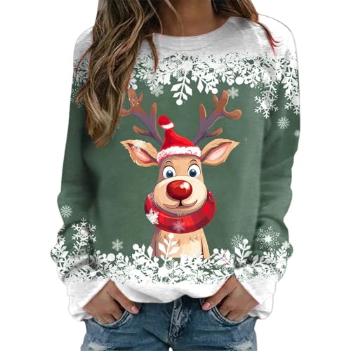 Norweger Pullover Damen Rentiere 23 weihnachtspullover damen,norweger pullover damen,Rentier Druck...