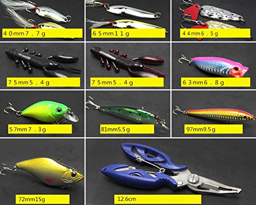 image for AGadget Fishing Lures 101PCS/Box Mixed Lots including Hard Lure Minnow