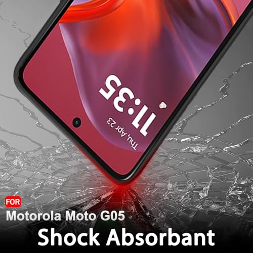 Image of TheGiftKart Sleek Back Cover Case for Motorola Moto G05 | Slim Fit Protective Design | Ultra Matte Finish | Camera Protection Bump | Soft Silicon Back Cover for Motorola Moto G05 (Silicone, Black)