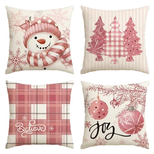 Artoid Mode Rosa Schneemann Bäume Kugeln BüffelKaro Streifen...