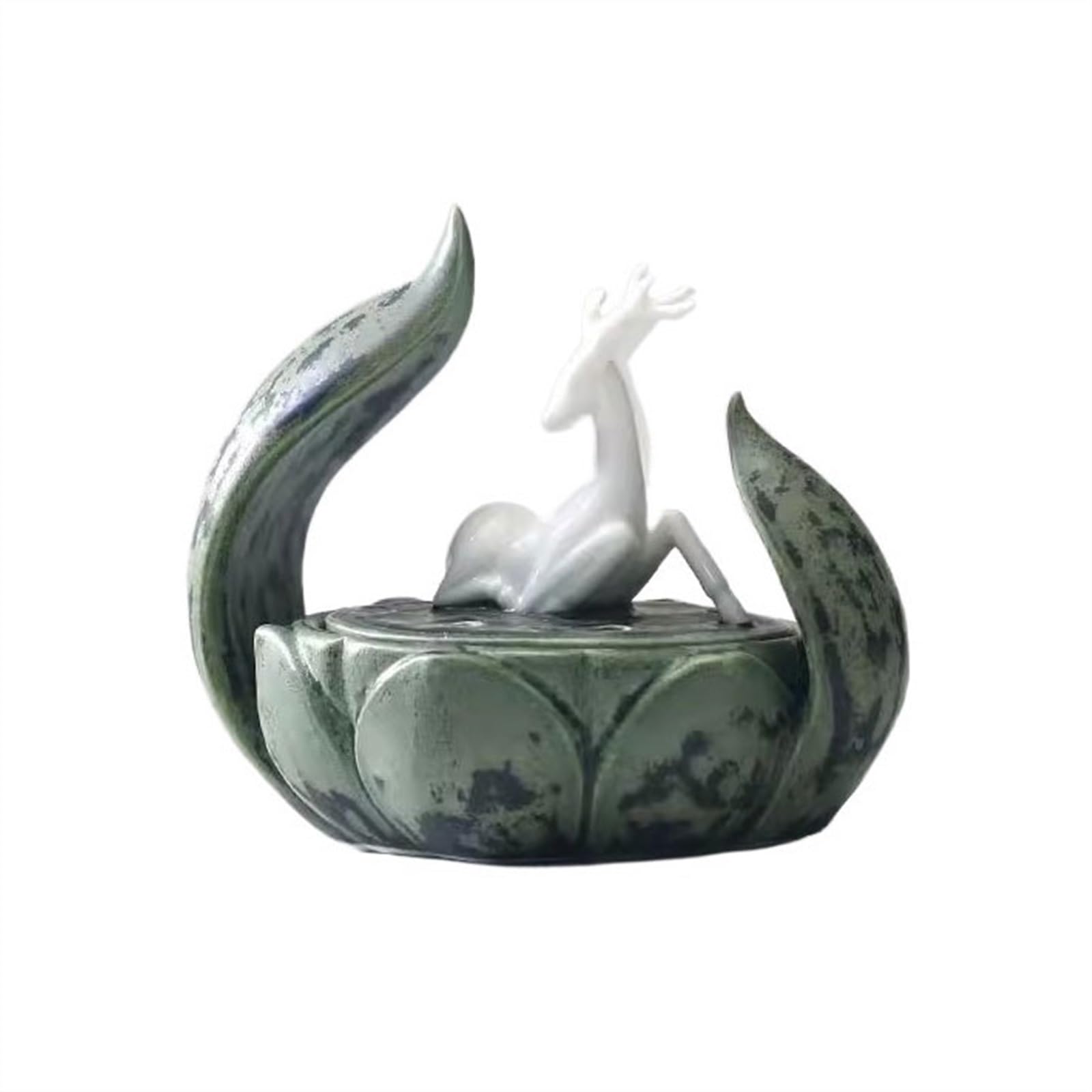 incense burner Creative Deer and Lotus Shaped Incense Holder Vintage Style Ceramic Burner Incense Holders