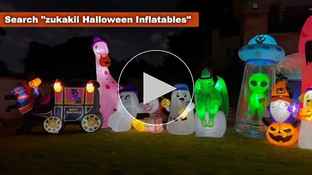 Amazon.com: zukakii 13Ft Giant Halloween Dinosaur Inflatable