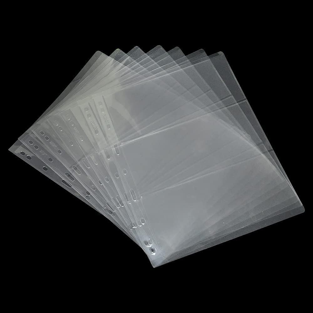 Lewano Currency Sleeves for Collectors - Acid-Free Plastic Currency Sheets, Punched Currency Album Pages for Paper Money Collection, Dollar Bills, Foreign Currency, or Coupons (30 Sheets) 2