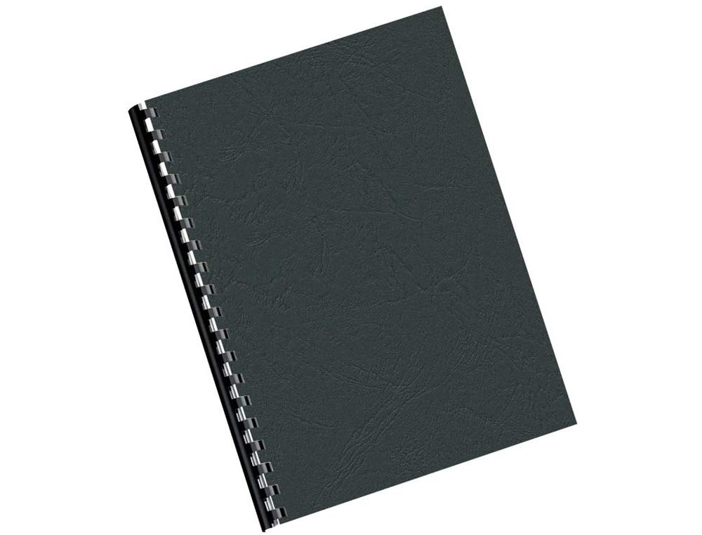 Liderpapel 64088 - Pack de 50 tapas de encuadernación, carton 1 mm, A4, color negro