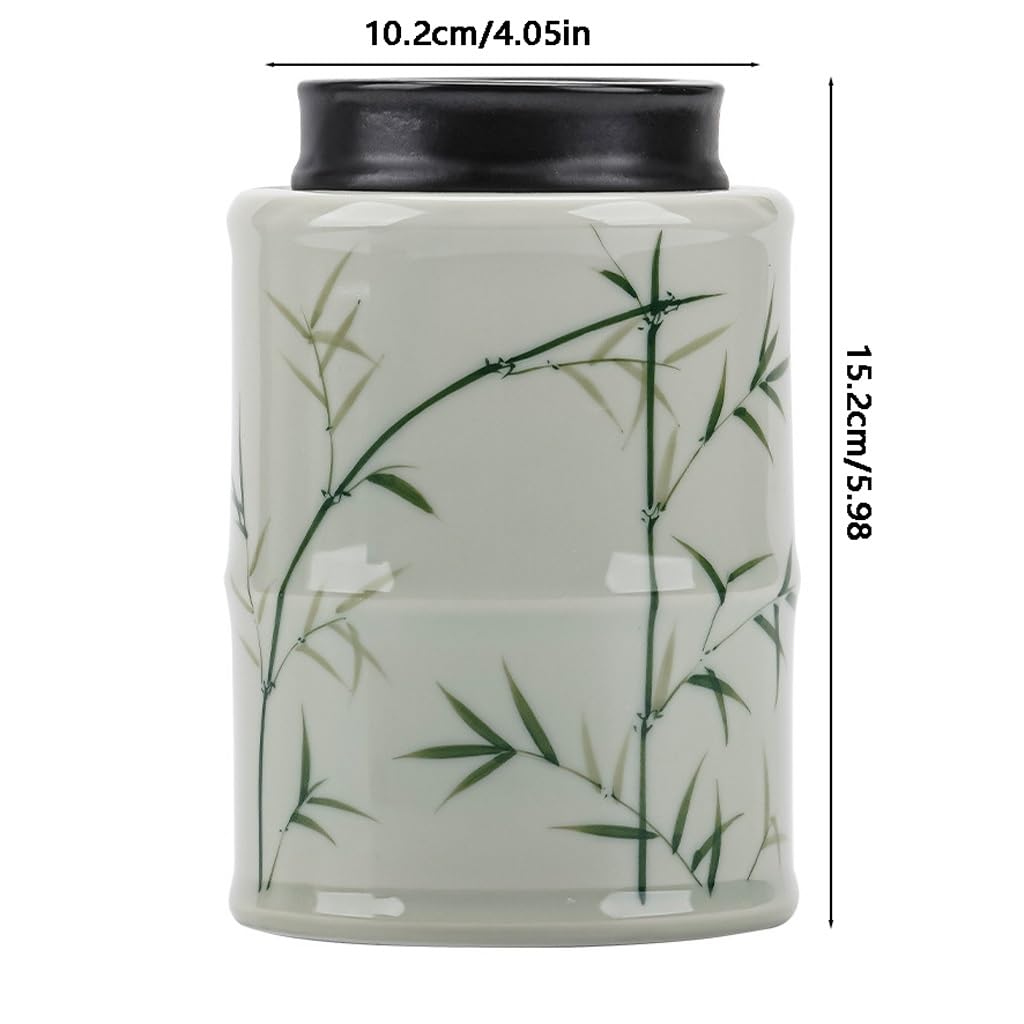 Juego De Té Latas de té pintadas a Mano, latas de cerámica Resistentes a la Humedad for el hogar, latas de té Chinas Selladas, latas for almacenar té Tarro para Guardar Té