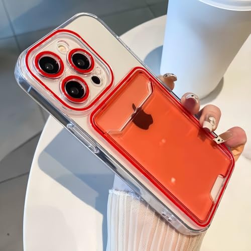 Coque silicone souple iPhone 15 et 16 Pro Max avec fente carte Candy Clear