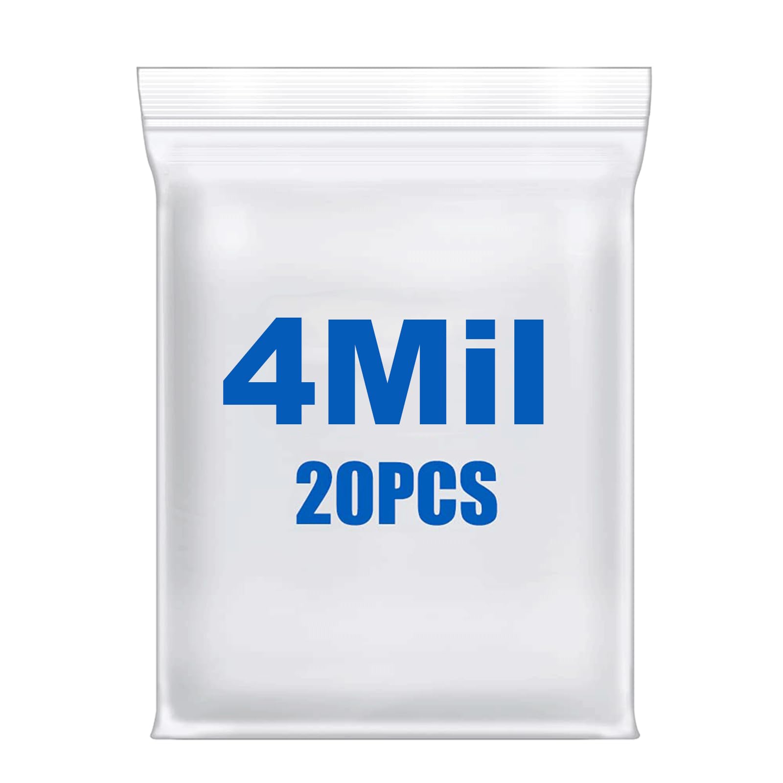 20 PCS 13" x 18" Large Thick Clear Zip Seal Lock Storage Bags 2 Gallon Heavy-Duty 4 Mil Plastic Resealable Zipper Poly Bags