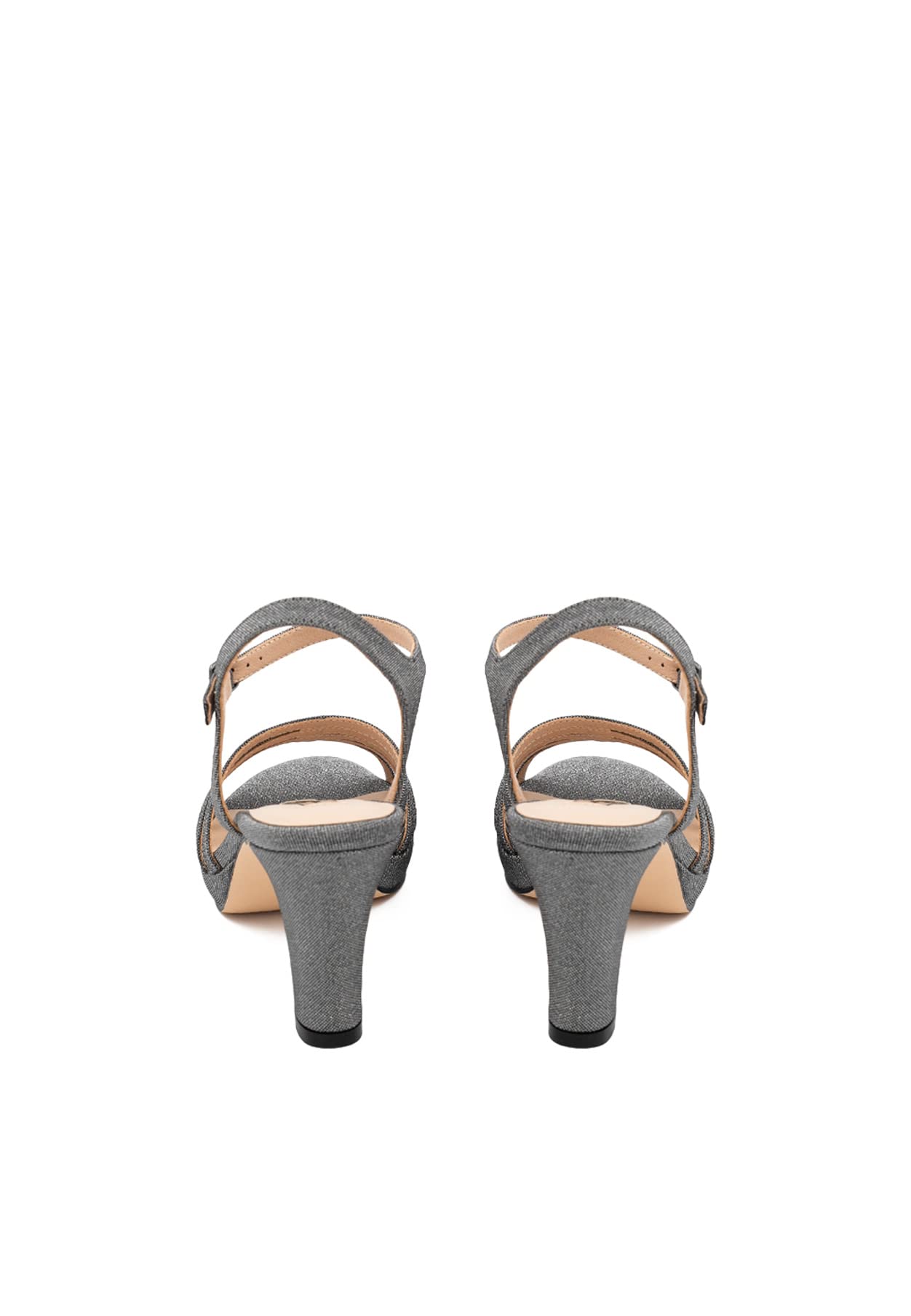 QUEEN HELENA Sandali Casual Eleganti con Tacco Medio e Cinturino alla Caviglia Donna S2805