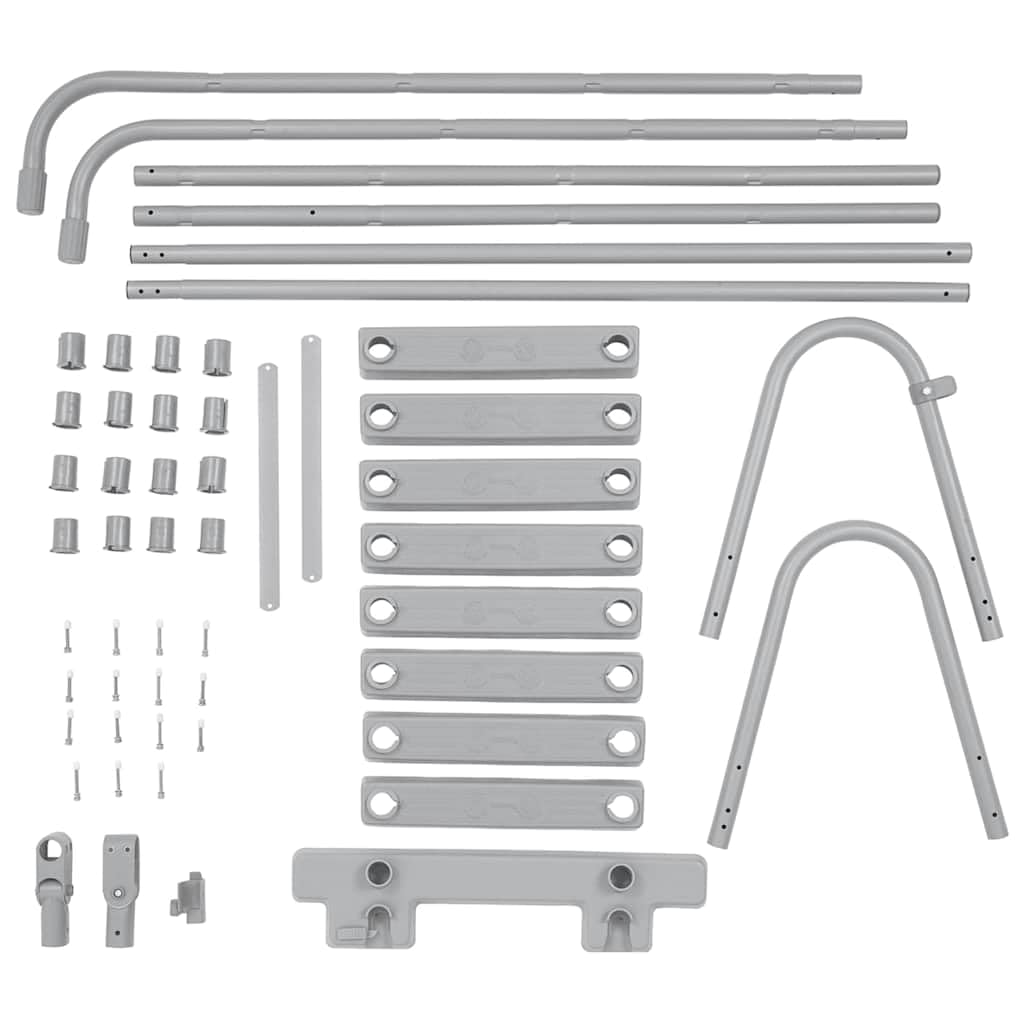 Échelle de Piscine Hors Sol Flowclear Bestway 4 marches, Structure Tubulaire en métal Inoxydable, marches antidérapantes, poignée Ferme, accès sécurisé pour Bassin et Spa jusqu'à 122 cm