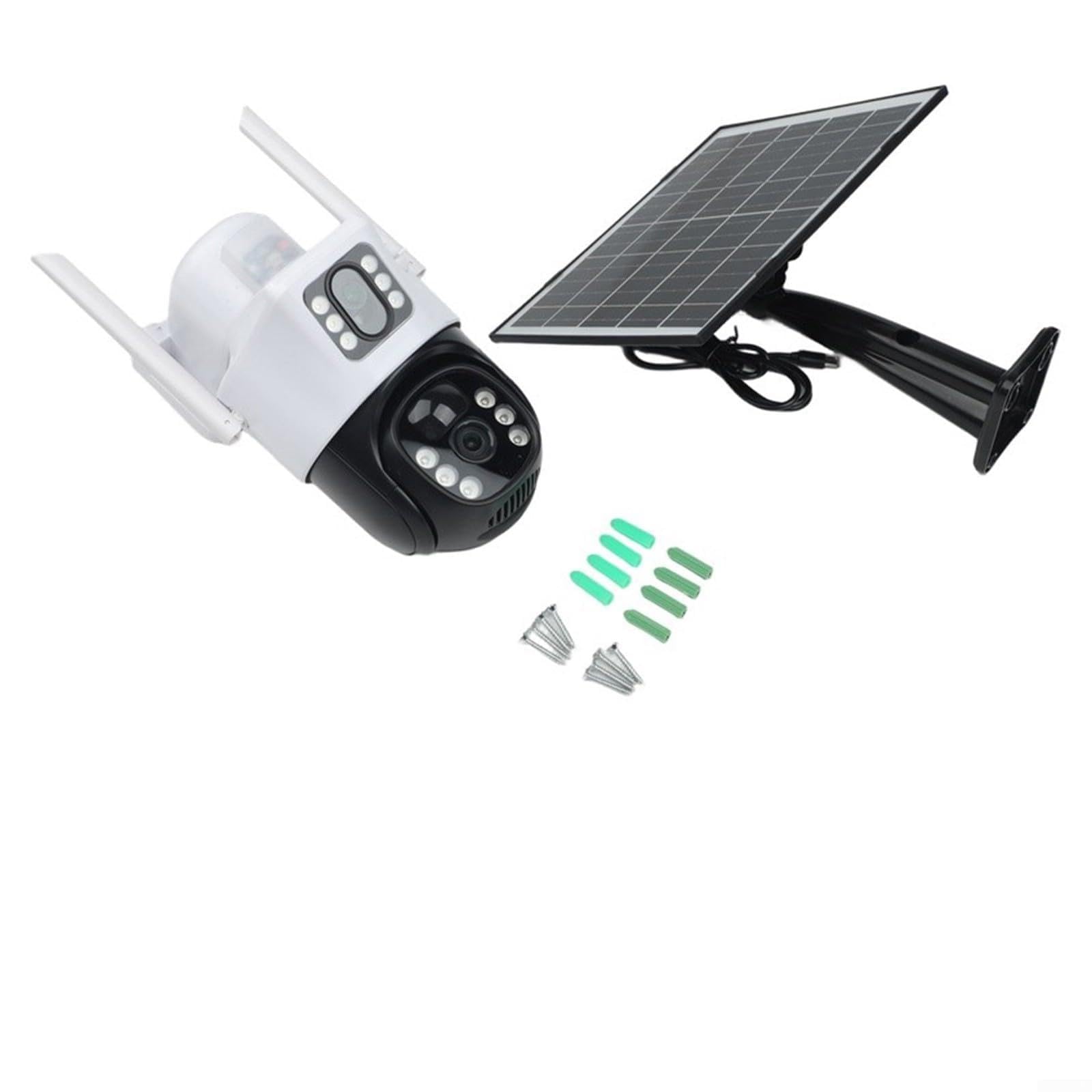 Système de double caméra 4G solaire pour extérieur sans fil PTZ extérieur