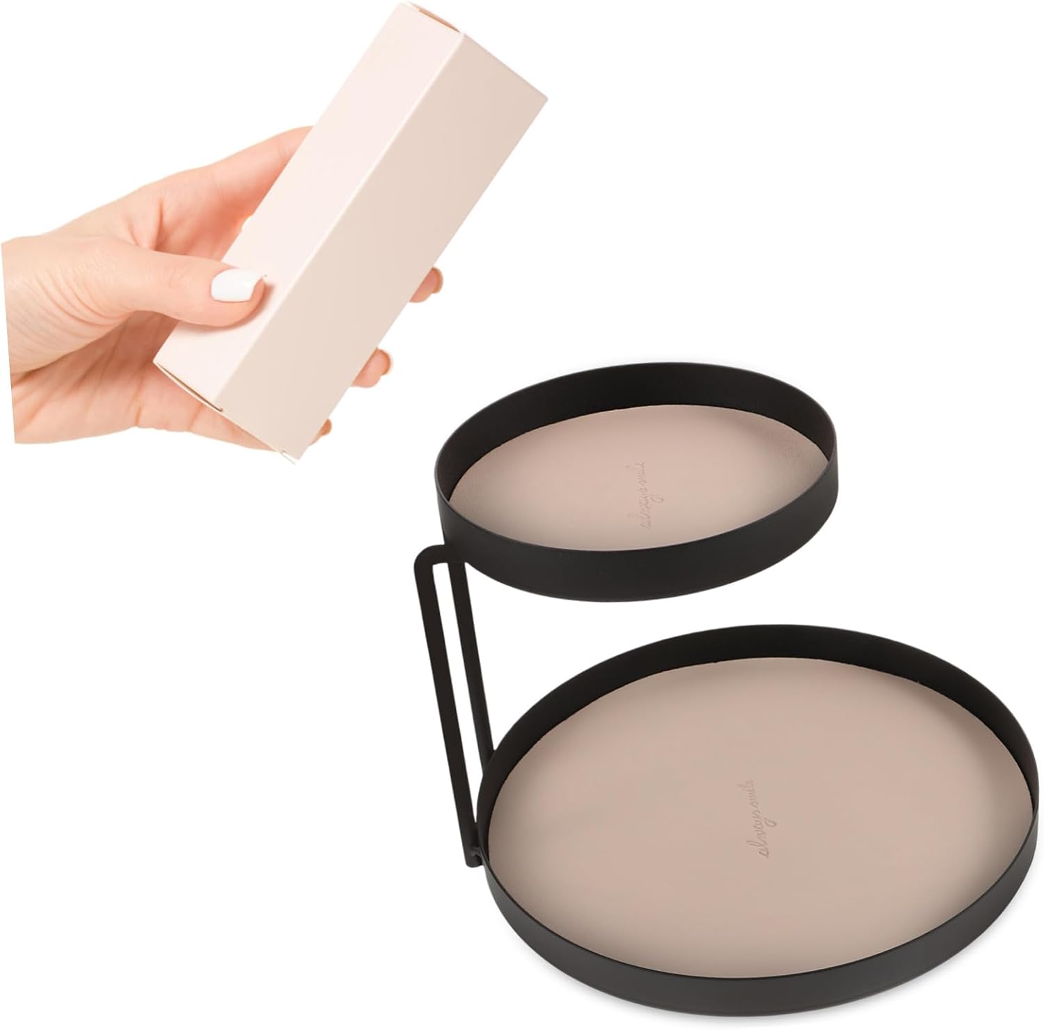 Double-Layer Vanity Organizer Tray Elegant Perfume Holder for Jewelry and Cosmetics Stylish Home Decor for Dressers and Countertops and Design