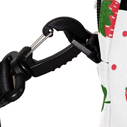 Bolso bandolera para portátil de 14 a 15 pulgadas diseño fresas rojas maletín transporte ordenador 4