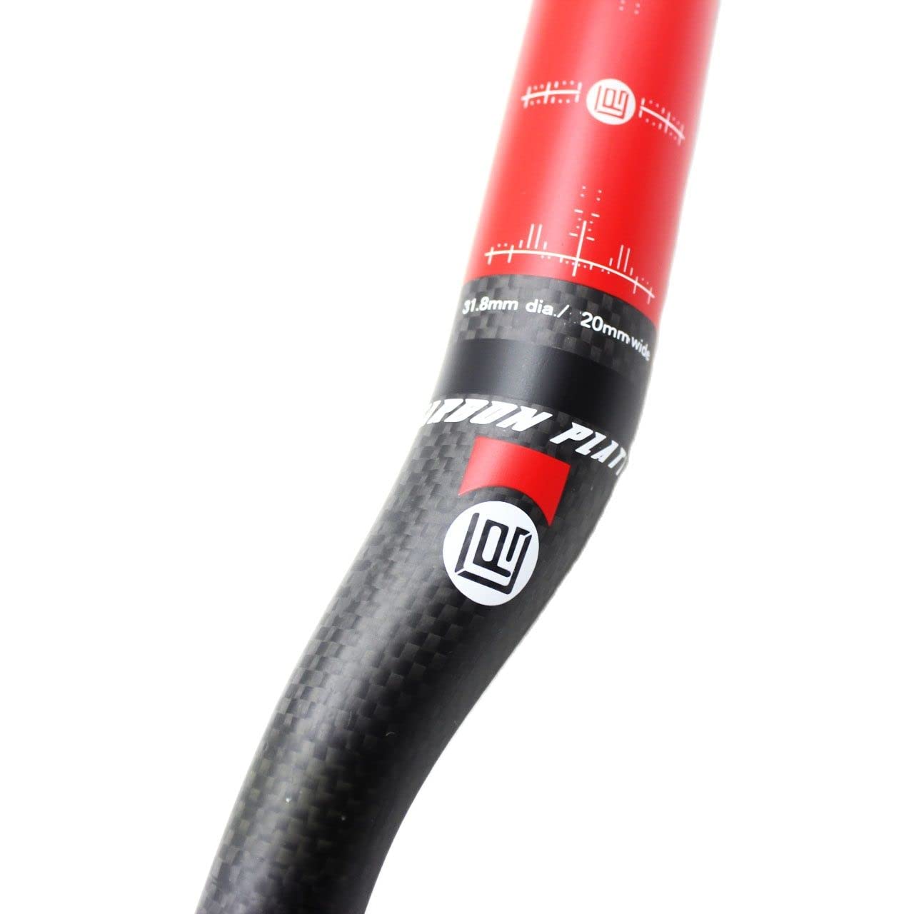 Manubrio Mtb 31,8 mm Ultralight Full Carbon Fiber Mtb. Manubrio Bike Flat o Rise 600 620 640 660 680 700 720 740 760 Manubrio a forma di rondine Manubrio Mtb Carbonio (Color : Riser 31.8x660)