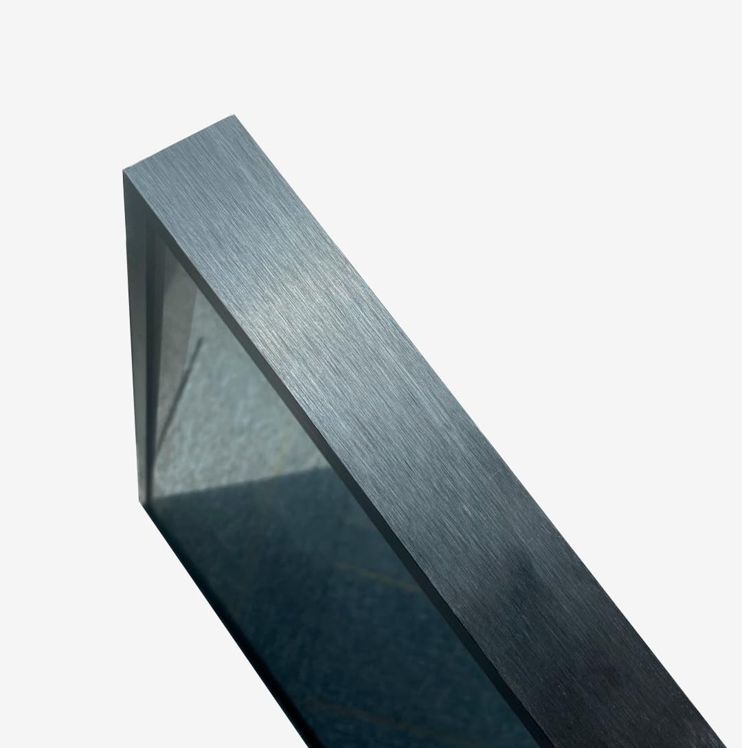 Specchio con cornice nera, LED anti-appannamento, 60 x 120 cm