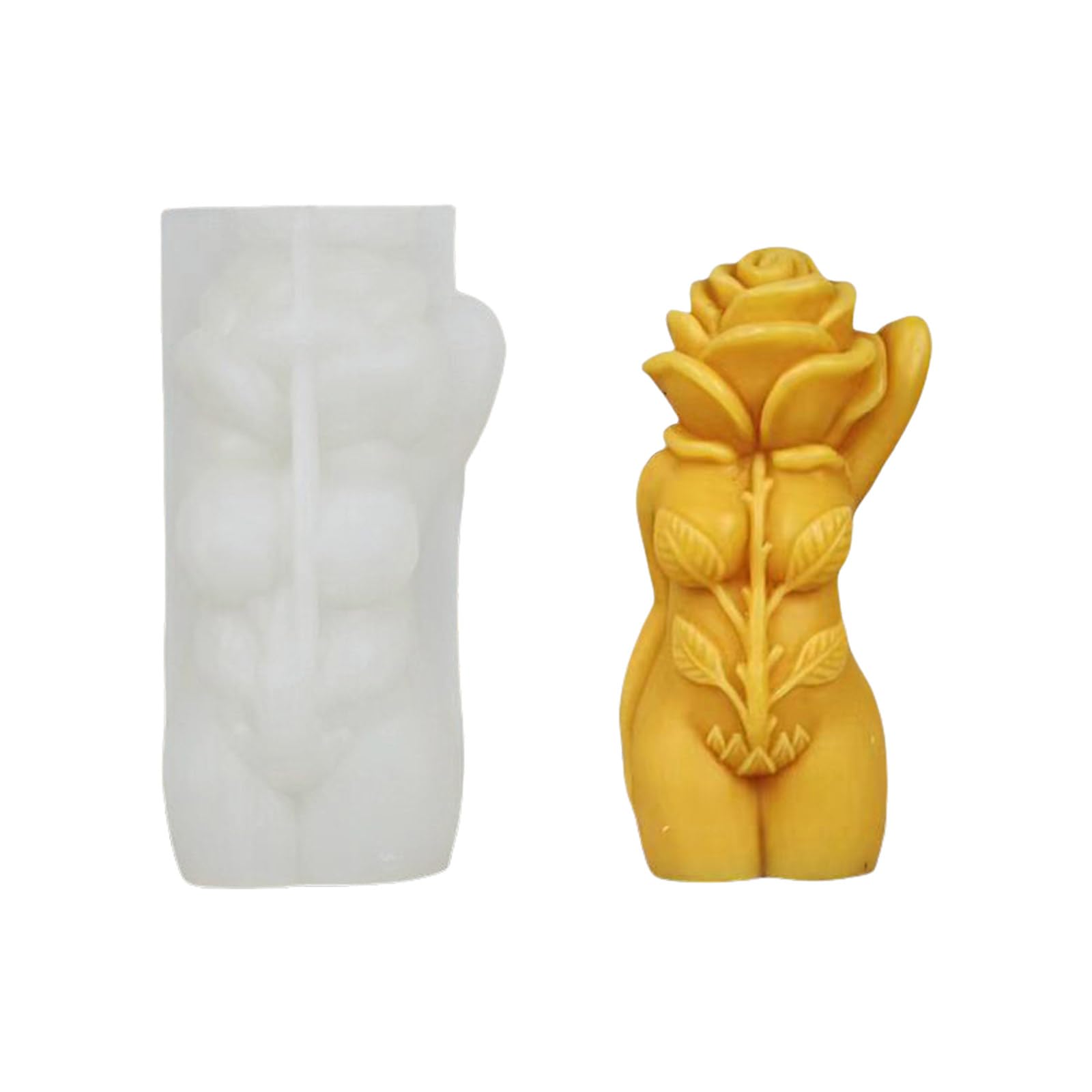 X-Institute Rose Mushroom Body Silicone Molds Ornament Castings Craft Supplies Plaster Human Silicone Human Plaster Epoxy Resin